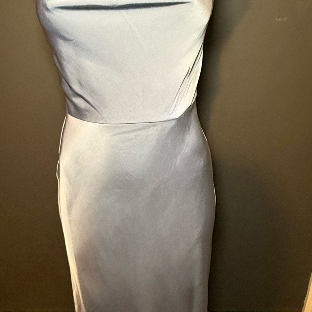 Elegant Blue Strapless Dress